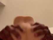 Huge Mexican cock busts quick from fake ass toy