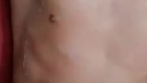Cumming very hard on my chest, almost goes in the mouth