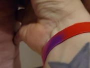 Follow her into shower, where she pees on me 5/16