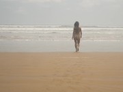 Hot teen girlfriend surprises her boyfriend with her wet pussy on a public beach! 1/16