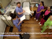 Student Nurses Lenna Lux, Angelica Cruz, & Reina Practice Examining Each Other 1st Day of Clinicals 13/16