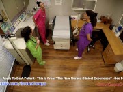 Student Nurses Lenna Lux, Angelica Cruz, & Reina Practice Examining Each Other 1st Day of Clinicals 4/16