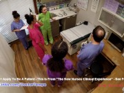 Student Nurses Lenna Lux, Angelica Cruz, & Reina Practice Examining Each Other 1st Day of Clinicals 9/16