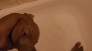 Rubbing a few out in the shower