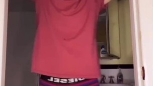 Mak shows off big cock in naughty tiktok trend 