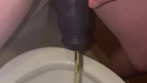 She used a Female to Male (FTM) Stand to Pee (STP) device for the first time & made a little mess
