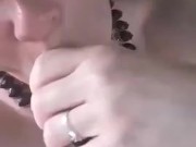 Cucumber blowjob