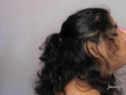 Messy indian slut gagging and spitting on your hard cock 13/16