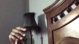 Stroking my huge black COCk Until I bust a nut