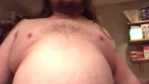 370 lb gainer belly play after 9,000+ calorie day