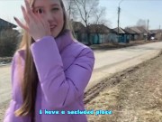 ❤❤❤ Schoolgirl sucked cock sweetly on the street ❤❤❤ 3/16