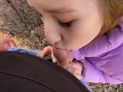 ❤❤❤ Schoolgirl sucked cock sweetly on the street ❤❤❤ 7/16