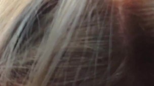 Blond teen suck black dick in car