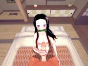 POV fucking Nezuko Kamado and cumming inside her - Demon Slayer Hentai 10/16