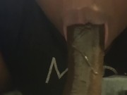 Sucking on my dildo