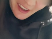 Crazy squirt in a public toilet at a gas station (with the words) 16/16