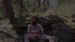Risky Public Forest Masturbation with Loud Moaning and Huge Cumshot