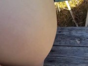 Stranger challange in public hotwife cheating while husband is working with a stranger in public