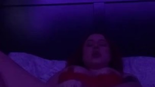 Red head solo masturbation playing with pussy
