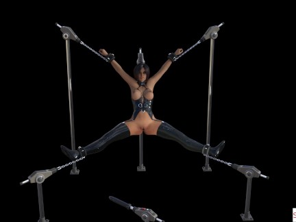 Simone BDSM bound and getting pleasured by fuck machine