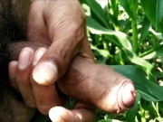Indian big cock masturbation in outdoor, viral