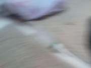 Taking this black d dildo deep