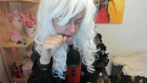 Adorable burps with professional yeti blue microphone - Burping fetish