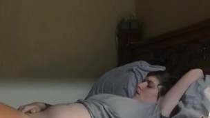 Trans guy masturbates In bed