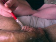 Redhead Edges Cock With Paintbrush And Gives Handjob For Big Cumshot 5/16