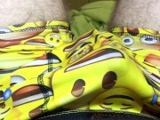 over the pants handjob, cum through boxers underwear 16/16