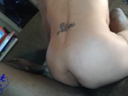 Grandma rides on a black dick La abuela cabalga sobre una polla  4/16