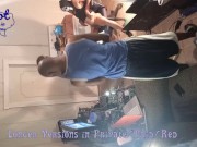 Ebony Cougar 2 Black Guys Tag Team Take Turns in Video Studio Amature Mlfvideo 14/16