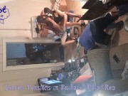 Ebony Cougar 2 Black Guys Tag Team Take Turns in Video Studio Amature Mlfvideo 9/16