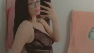 Milf tries on lingerie 