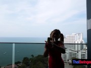 Asian amateur teenie remote controlled toy on her clit and anal sex 2/16