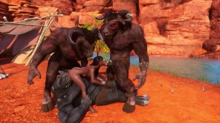 Maya Has Gangbang with 3 Huge Cocks