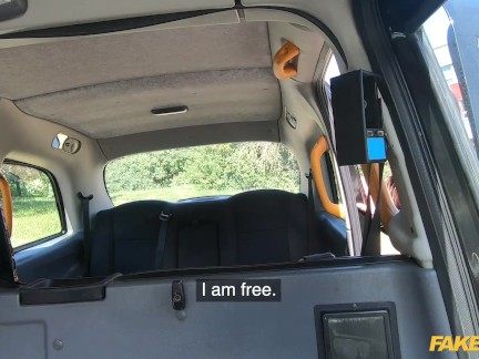 Fake Taxi Sabien Demonia in Fishnets gets fuck by a big cock with her big natural tits out