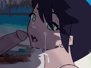 BLOWJOB ON A BEACH WITH CUMSHOT END