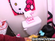 4K My Wife Didn't Want To Fuck Me So I Caught My StepDaughter Sheisnovember With Her Panties Down On Toilet, & Gave Me Sex 7/16