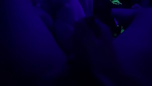 Jerking Off with the black light on 