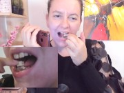 Nicoletta eats you and crushes you under her bite and you little useless insect will be devoured! 13/16