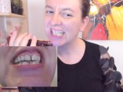 Nicoletta eats you and crushes you under her bite and you little useless insect will be devoured! 15/16