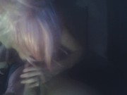 Pink hair slut, High as fk on, little slut is in love with my dick 9/16