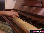 Curvy busty babes lick each other in abandoned tram 3/16