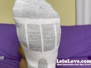 Babe in socks femdom foot teasing then dildo ride along JOI w/ asshole closeups & pegging fantasy & 2 big orgasms - Lelu Love 5/16