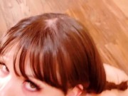 Oiled up slut can't resist sucking cock 7/16