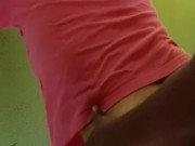 Rapidin en el baño del negocio, que adrenalina! 5/16