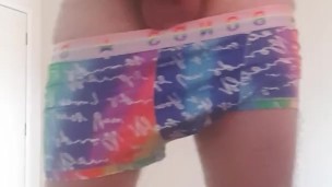 Wanking And cumming to porn with BONDS underwear 