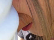 Monday he cum in my mouth in the woods