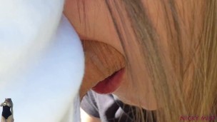 Monday he cum in my mouth in the woods